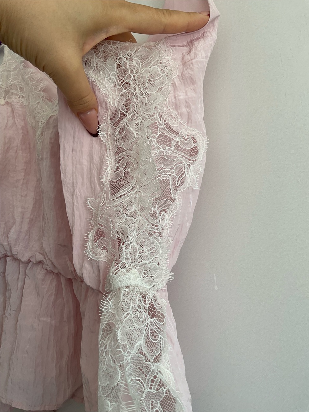 EUC Zara Pale Pink Lace-Trim Cami top - Picture 6 of 8